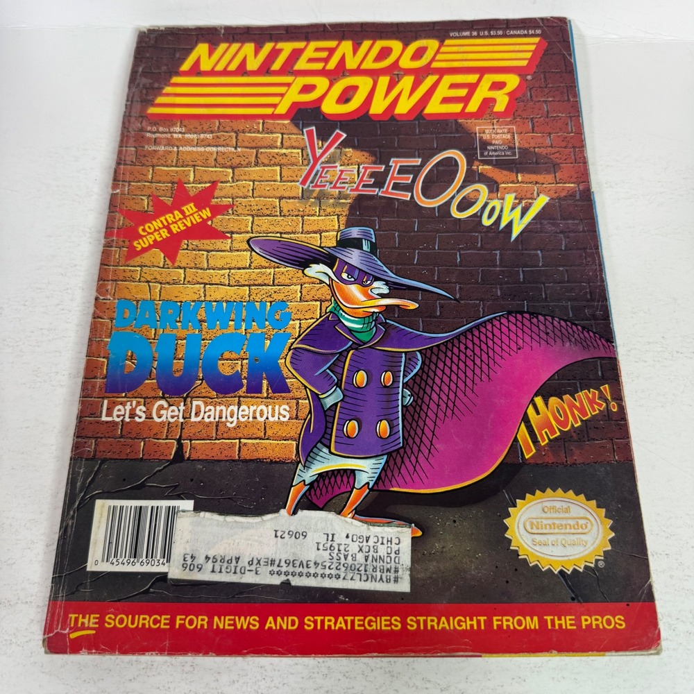 Nintendo Power Magazine Unisex OS Multi Vol 36 Darkwing Duck Contra III May 1992